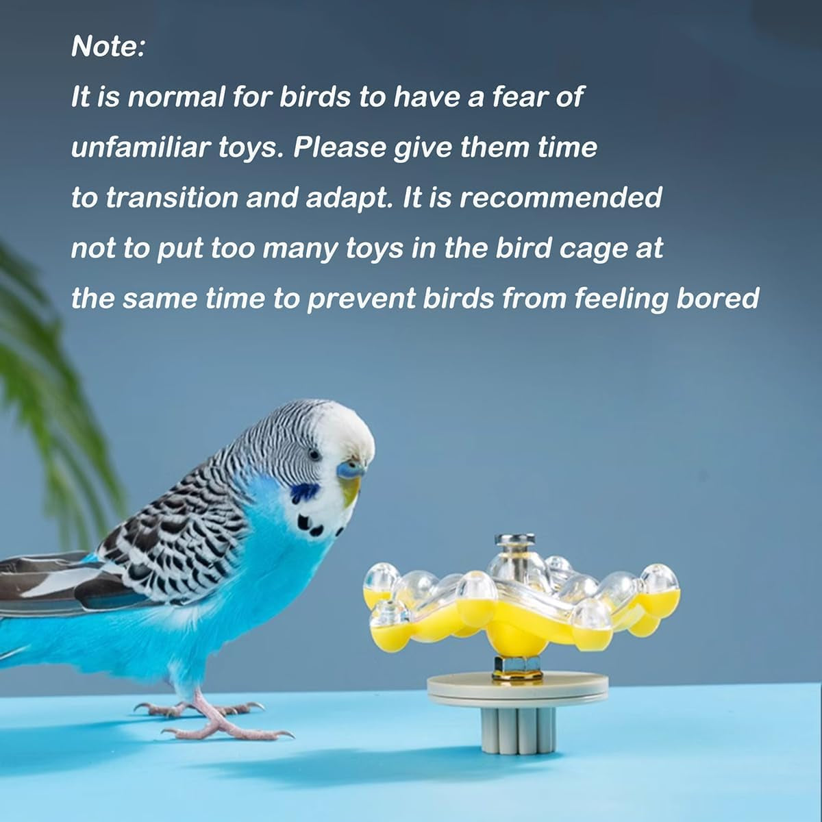 Windmill Roller Parrot Toy for Conure Cockatiel Budgies Lovebird Parrotlet Sun Conure Budgie Mini Macaw Small Medium Birds (Yellow)