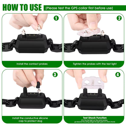 GPS Wireless Dog Fence, Electric Shock Vibrate , Range 100-3300 Ft, Adjustable Warning Strength, Rechargeable, Pet Containme