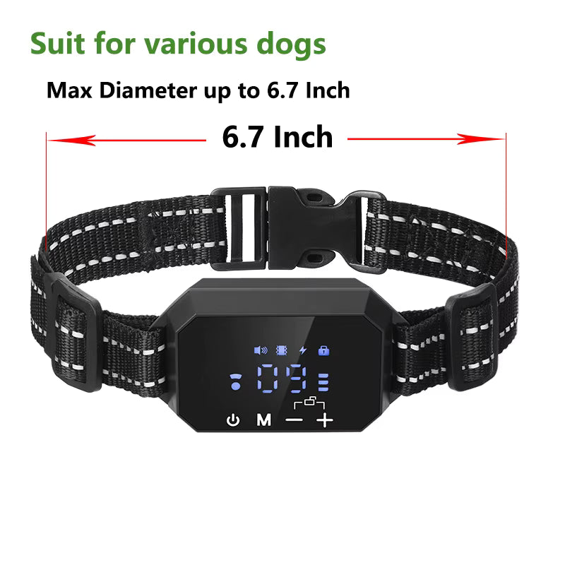 GPS Wireless Dog Fence, Electric Shock Vibrate , Range 100-3300 Ft, Adjustable Warning Strength, Rechargeable, Pet Containme