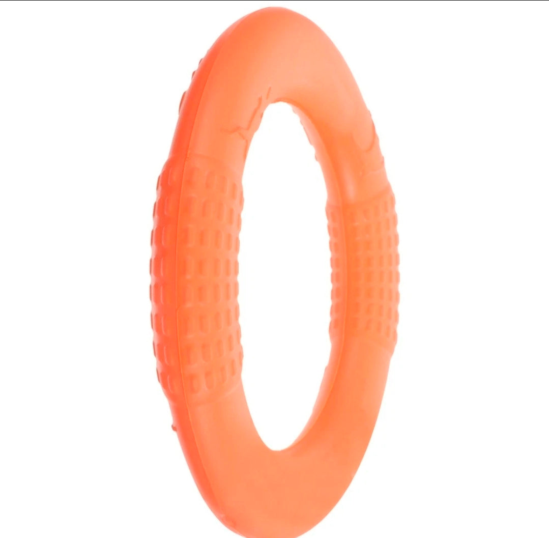 1Pc Orange Dog Toys Pet Flying Disk Training Ring Puller EVA Interactive Training Ring Puller Resistant for Dogs