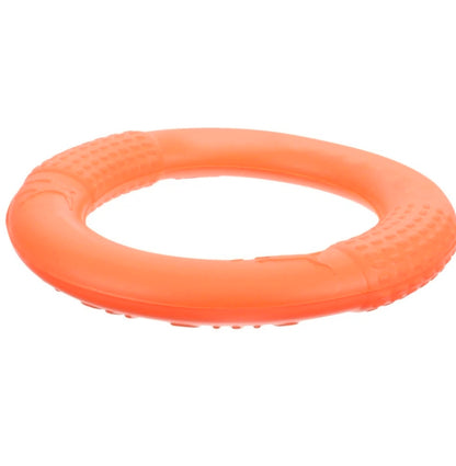 1Pc Orange Dog Toys Pet Flying Disk Training Ring Puller EVA Interactive Training Ring Puller Resistant for Dogs